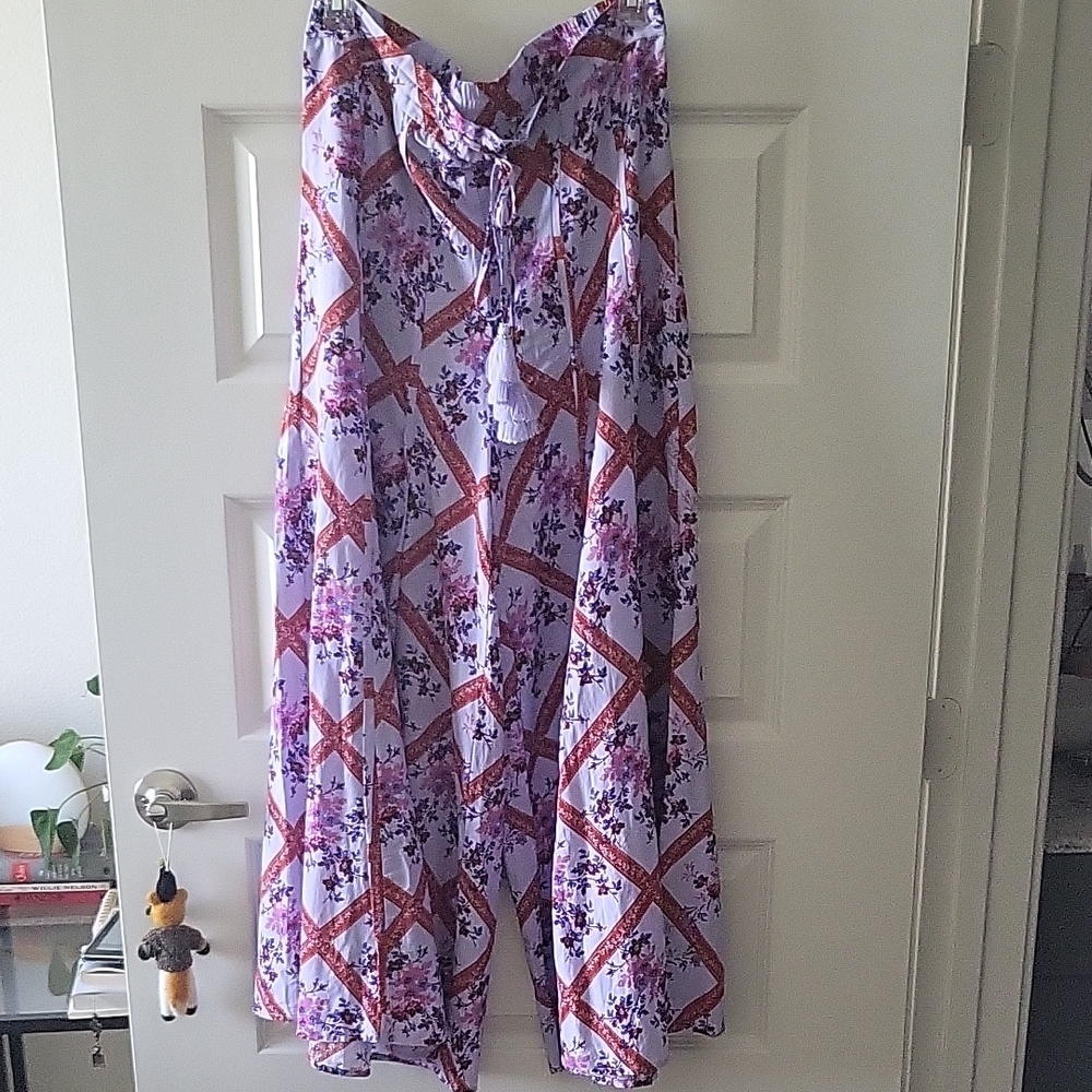 FP Intimates Floral Geometric Wide-Leg Pants